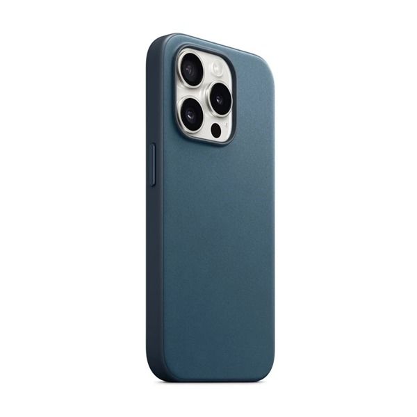 Asli Global iPhone 15 Pro Max Silky Fabric MagSafe Cover| Blue Asli Global iPhone 15 Pro Max Silky Fabric MagSafe Cover| Blue